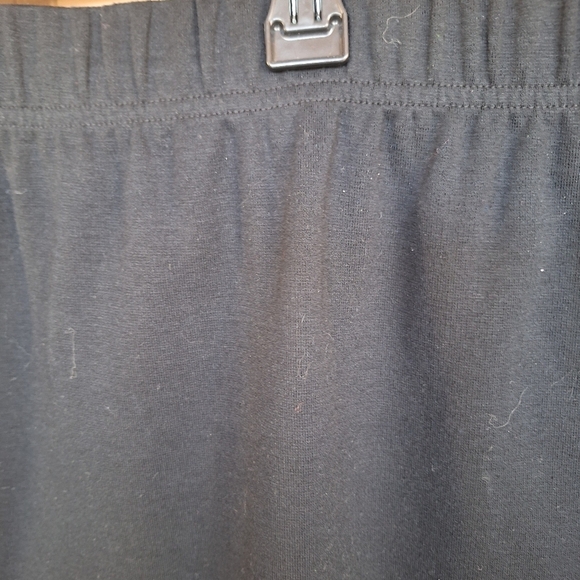 Liz Claiborne Skirt SzM Cotton Polyester Black Elastic Waist Knee Length - Picture 6 of 6